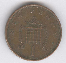 Inglaterra 1 New Penny de 1971