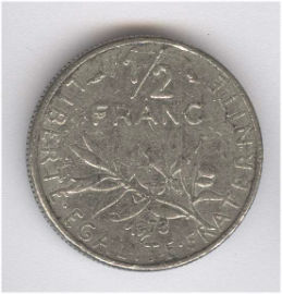 Francia 1/2 Franc de 1973