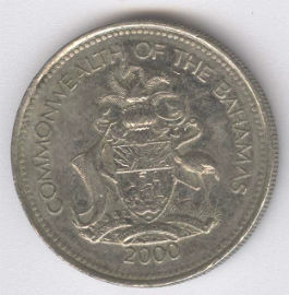 Bahamas 25 Cents de 2000