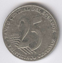 Ecuador 25 Centavos de 2000