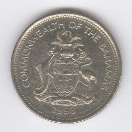 Bahamas 25 Cents de 1998