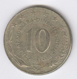 Yugoslavia 10 Dinara de 1981