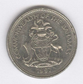 Bahamas 25 Cents de 1997