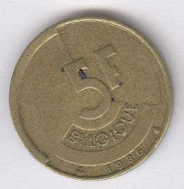 Bélgica 5 Francs de 1986 (Belgique)