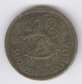 Finlandia 1 Markka de 1966