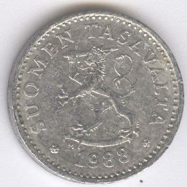 Finlandia 10 Pennia de 1988