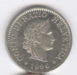 Suiza 10 Rappen de 1996