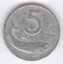 Italia 5 Lire de 1954