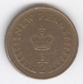 Inglaterra 1/2 Penny de 1971