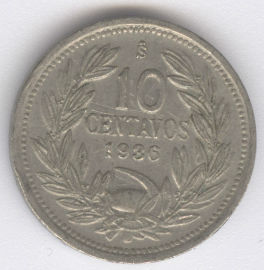 Chile 10 Centavos de 1936