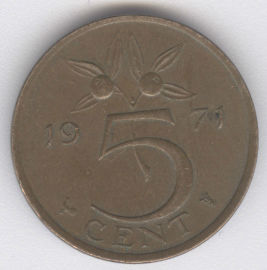 Holanda 5 Cents de 1971