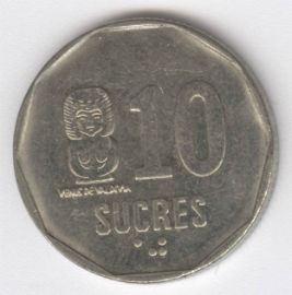 Ecuador 10 Sucres de 1988