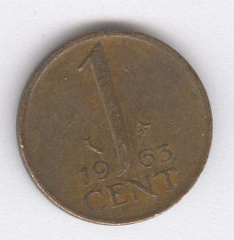 Holanda 1 Cent de 1963