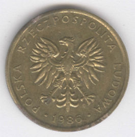 Polonia 5 Zloty de 1986