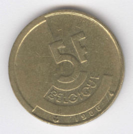 Bélgica 5 Francs de 1986 (Belgique)