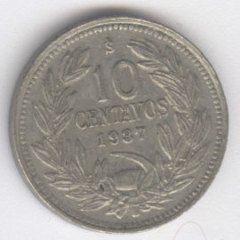 Chile 10 Centavos de 1937