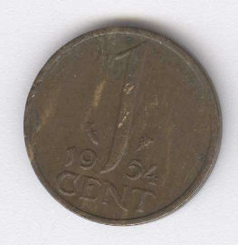 Holanda 1 Cent de 1954