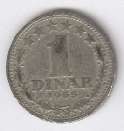 Yugoslavia 1 Dinar de 1965