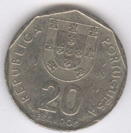 Portugal 20 Escudos de 1989
