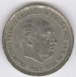España 25 Pesetas de 1957 (65)