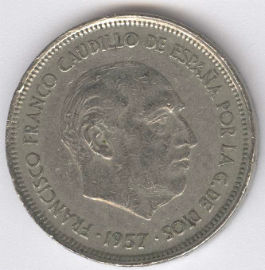 España 25 Pesetas de 1957 (66)