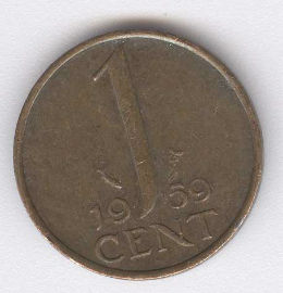 Holanda 1 Cent de 1959