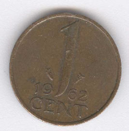 Holanda 1 Cent de 1962