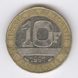 Francia 10 Francs de 1991