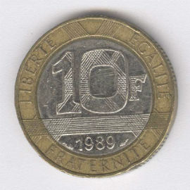 Francia 10 Francs de 1989