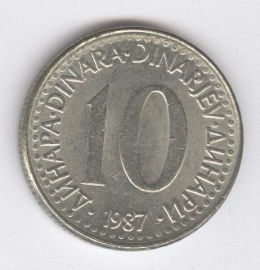 Yugoslavia 10 Dinara de 1987
