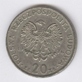 Polonia 20 Zloty de 1976