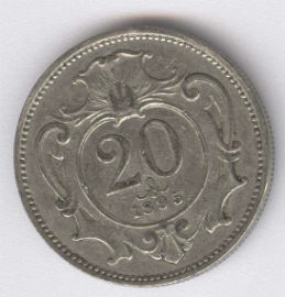 Austria 20 Heller de 1895